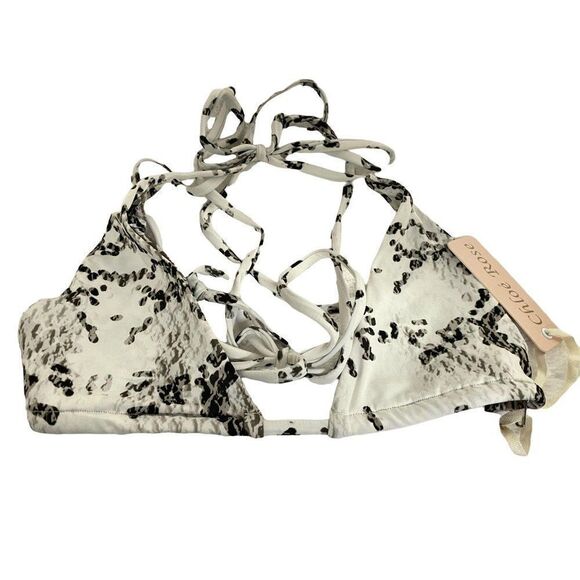 Chloe' Rose Sz S Snake Print Cheeky String Bikini NEW - Picture 3 of 4